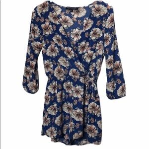 One love clothing floral side tie romper